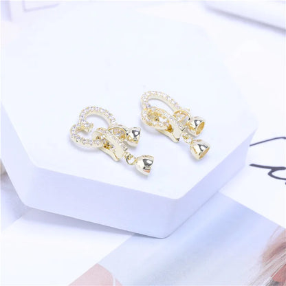 JUYA DIY Handmade Jewelry Findings Cubic Zirconia Fastener Clasps Connectors Accessories For Fashion DIY Jewelry Making Supplies