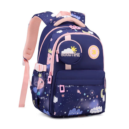 New Fashionable Waterproof Kindergarten Backpack Cute Boy/Girl Design Grade 2 Size Spine Protecting Zipper Closure Polyester