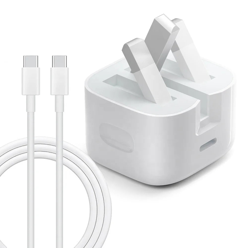 EU US UK AU Plug 20W USB C Fast QC3.0 Wall Charger Block PD Function OTP & OVP Protection for iPhone 15/14/13 Mobile Phone