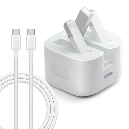 EU US UK AU Plug 20W USB C Fast QC3.0 Wall Charger Block PD Function OTP & OVP Protection for iPhone 15/14/13 Mobile Phone