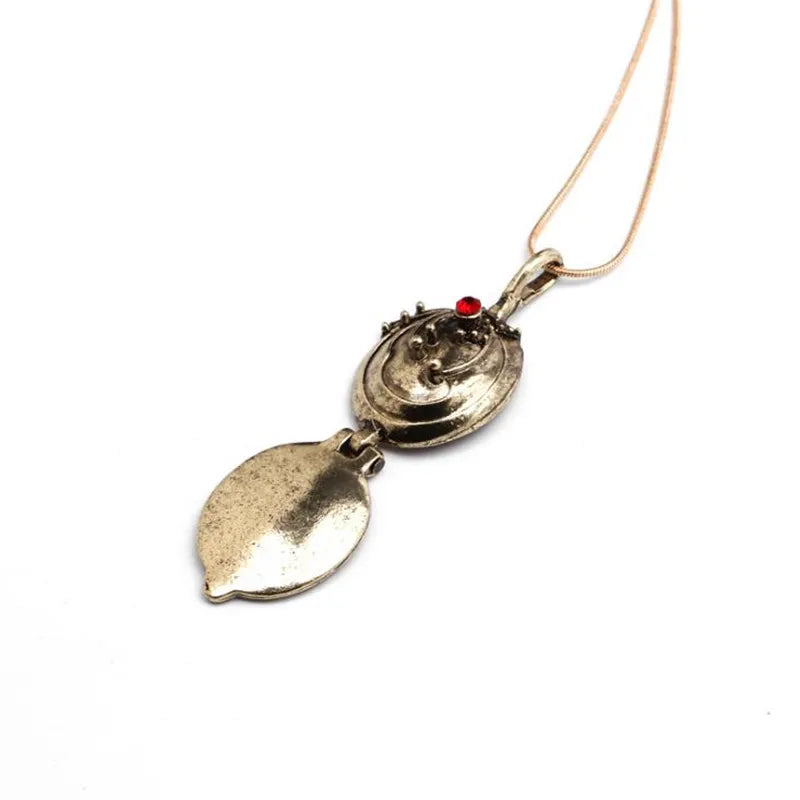 The Vampire Diaries Necklace Elena Gilbert Necklaces for Women Movie Jewelry Charm Katherine Klaus Forbes Blue Stone Choker