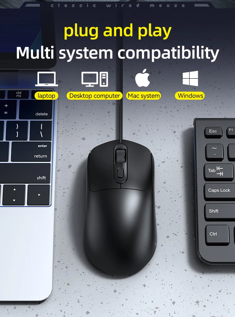 Hot Sale T-WOLF Personalized Mouse G580 Wired Office Mouse 4D Business Normal Mouse Mice for Laptop Desktop