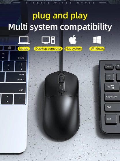 Hot Sale T-WOLF Personalized Mouse G580 Wired Office Mouse 4D Business Normal Mouse Mice for Laptop Desktop