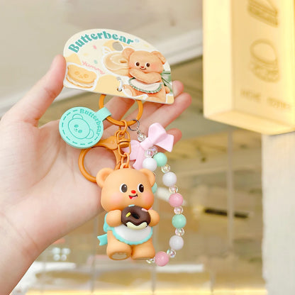 BP Butter Bear Keychain Rubber Plastic Keychain Gift Pendant Factory Wholesale Customized One-piece Order Spot