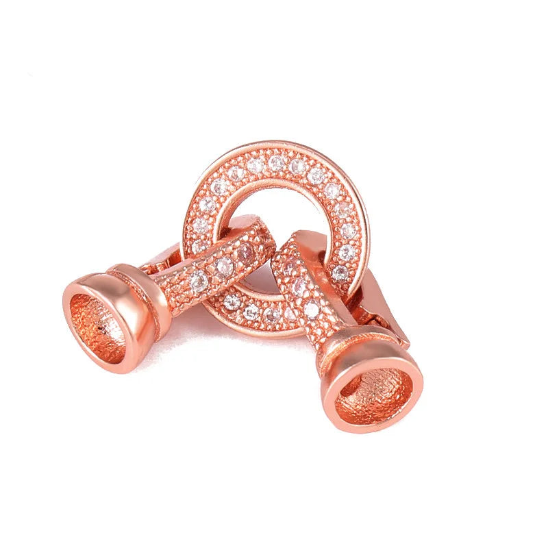 JUYA DIY Handmade Jewelry Findings Cubic Zirconia Fastener Clasps Connectors Accessories For Fashion DIY Jewelry Making Supplies