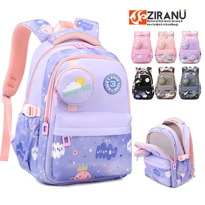 New Fashionable Waterproof Kindergarten Backpack Cute Boy/Girl Design Grade 2 Size Spine Protecting Zipper Closure Polyester