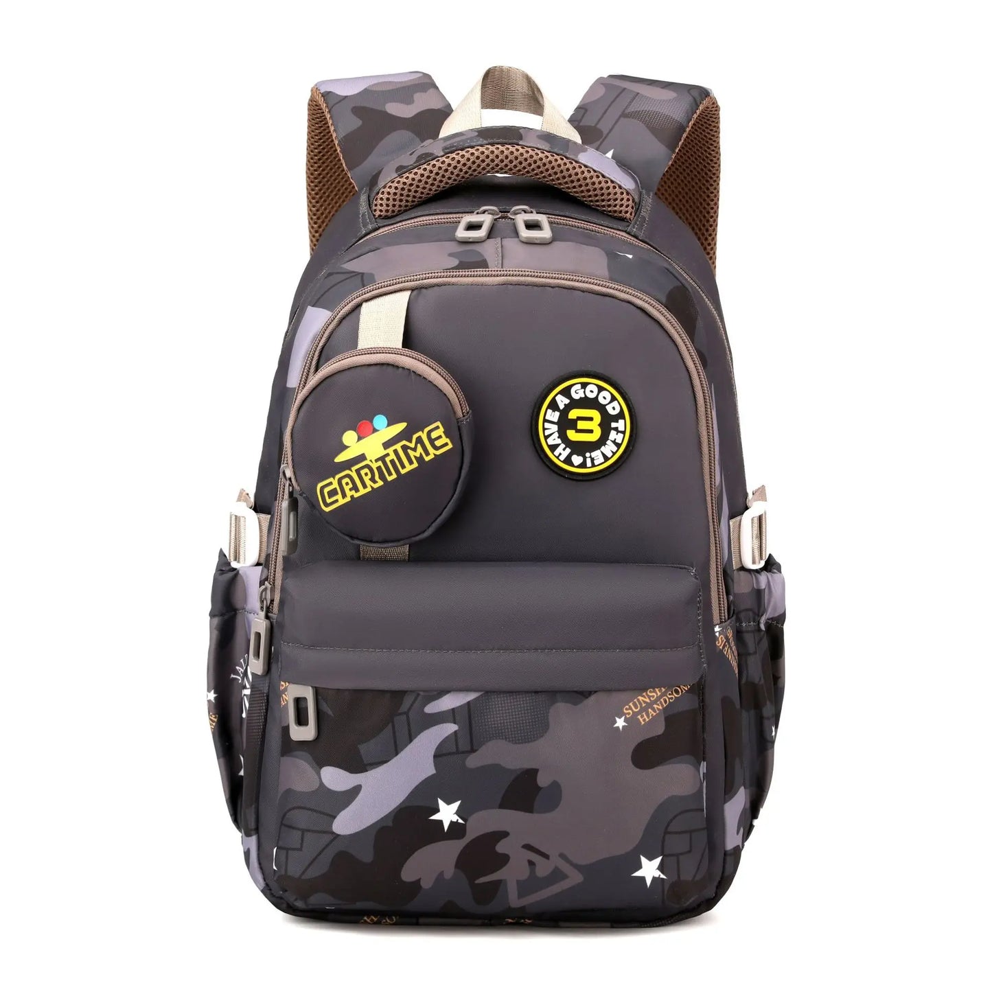 New Fashionable Waterproof Kindergarten Backpack Cute Boy/Girl Design Grade 2 Size Spine Protecting Zipper Closure Polyester