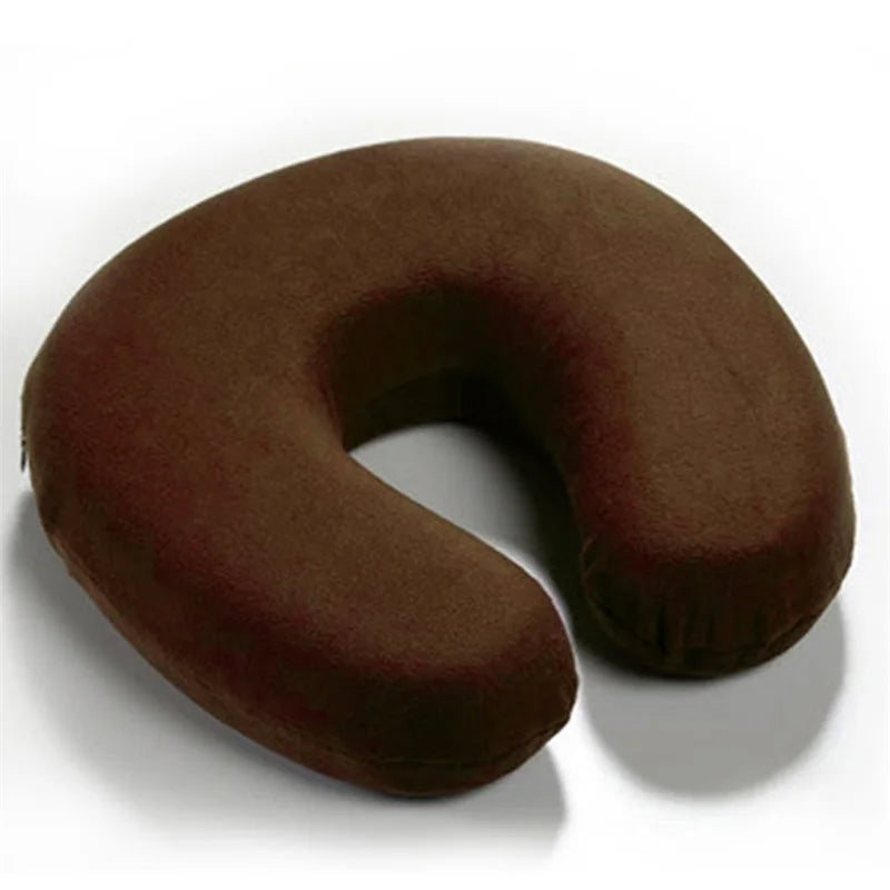 Memory Foam Neck Pillow Resting Head Neck U Shape Soft Travel Pillow For Office Train Rest Airplane 15 Colors Neck Pillows