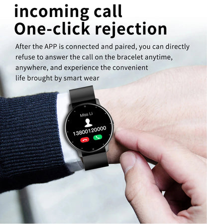 LIGE 2024  Answer Call Smart Watch Men Full Touch Dial Call Fitness Tracker IP67 Waterproof 4G ROM Smartwatch for Women