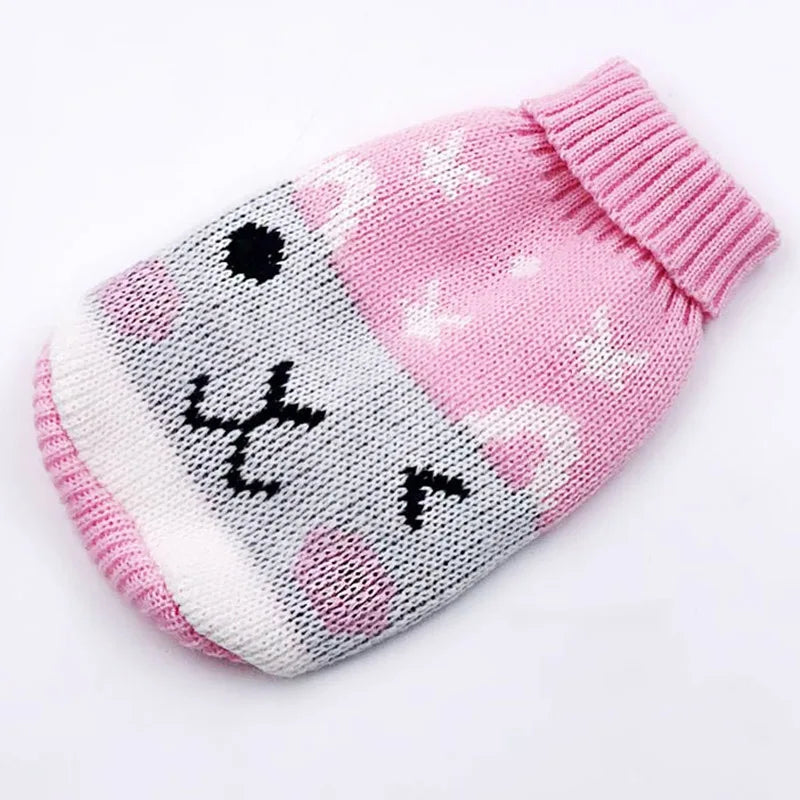 Christmas Cartoon Dog Clothes Warm Cat Sweater For Small Dogs Sweater Pet Clothing Coat Knitting Crochet Cloth Jersey Perro 30S1