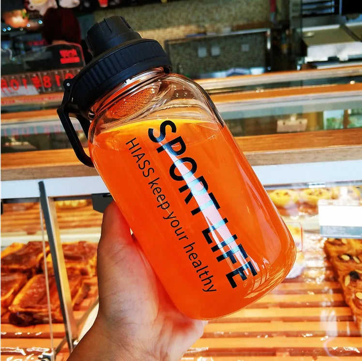 Portable Creative 700ML 1000ML Big Glass Bottle Container For Drinks Beverage With Tea Infuser Filter Girl Men Leakproof Cup