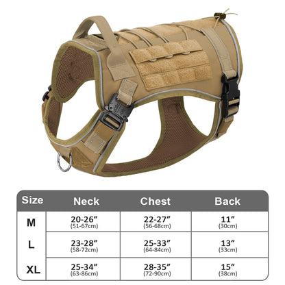 Tactical Dog Harness No Pull Adjustable Military Pet Training Harness Molle Vest With Handle For Medium Large Dogs Outdoor Hike