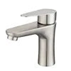 Modern Single-Hole Black Stainless Steel Basin Faucet Touchless Ceramic Valve Single-Handle Mixer Deck Mount Tap for Bathroom