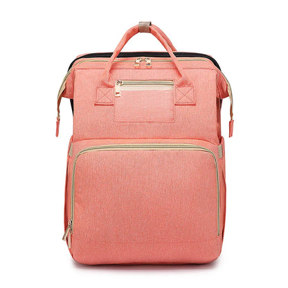 Mummy Maternity Nappy Bag Large Capacity Portable Folding Travel Beds Baby Stuff Mommy Bag Women Outdoor Stroller Backpack