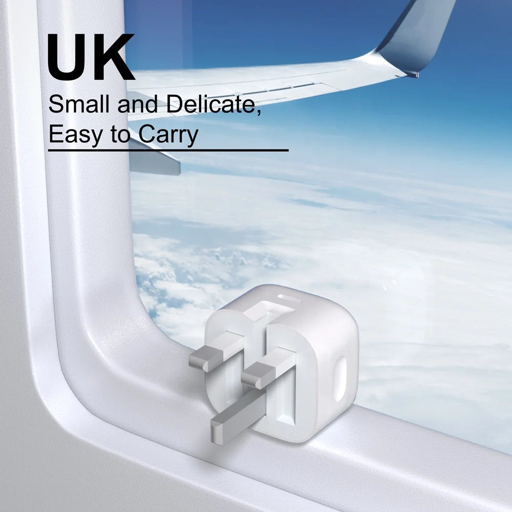 EU US UK AU Plug 20W USB C Fast QC3.0 Wall Charger Block PD Function OTP & OVP Protection for iPhone 15/14/13 Mobile Phone