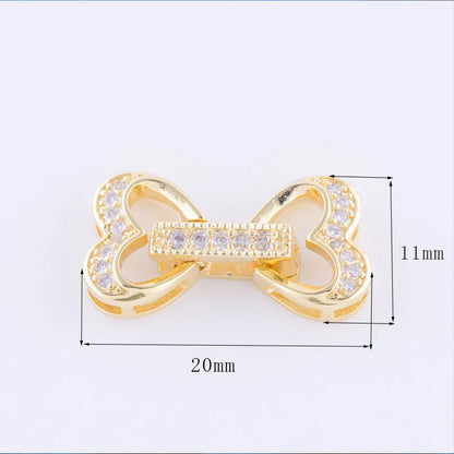 JUYA DIY Handmade Jewelry Findings Cubic Zirconia Fastener Clasps Connectors Accessories For Fashion DIY Jewelry Making Supplies