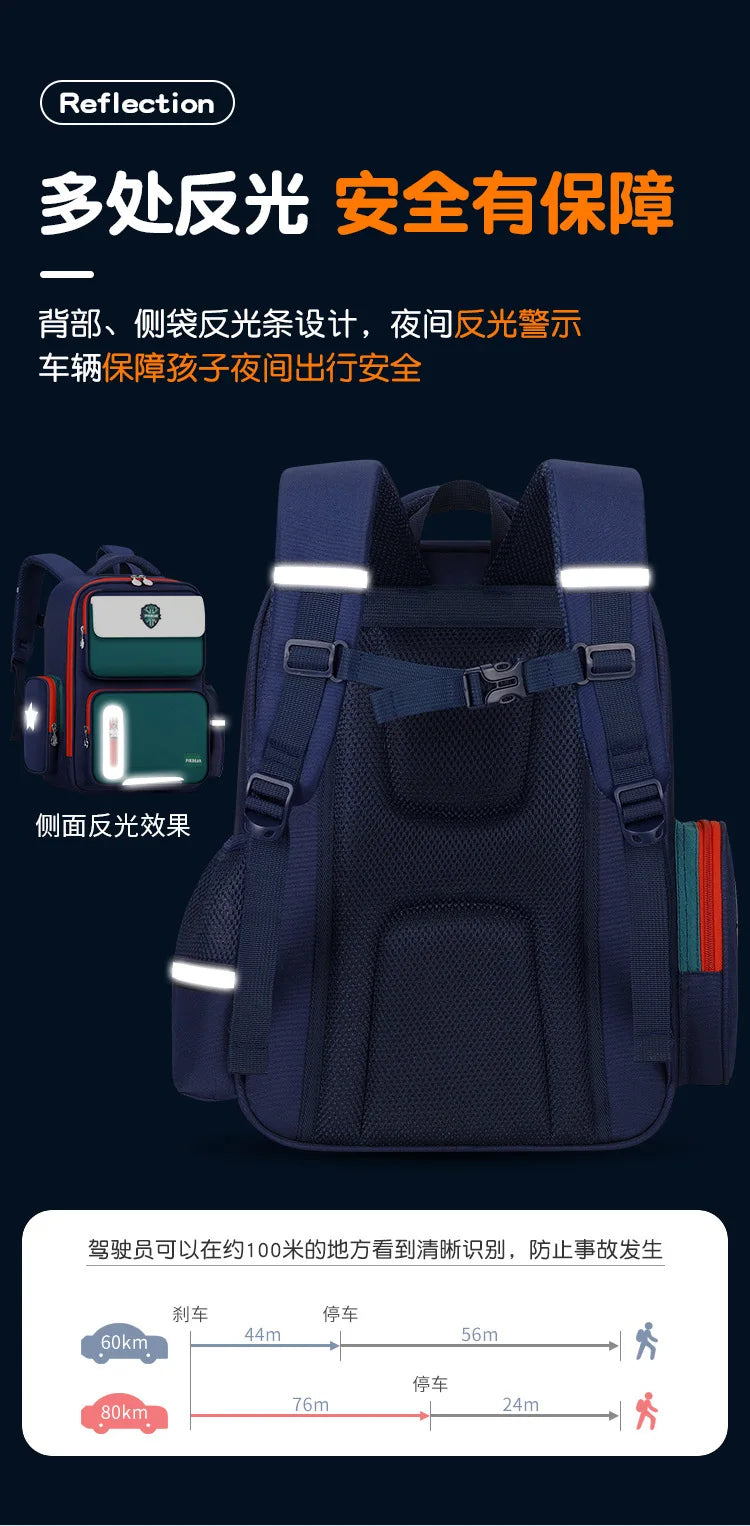Shaodong's Lightweight Burden-Reducing Kidsren's Backpacks Large Capacity Multi-Flap Pocket Pants Primary School Students Grades