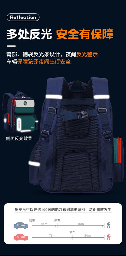 Shaodong's Lightweight Burden-Reducing Kidsren's Backpacks Large Capacity Multi-Flap Pocket Pants Primary School Students Grades