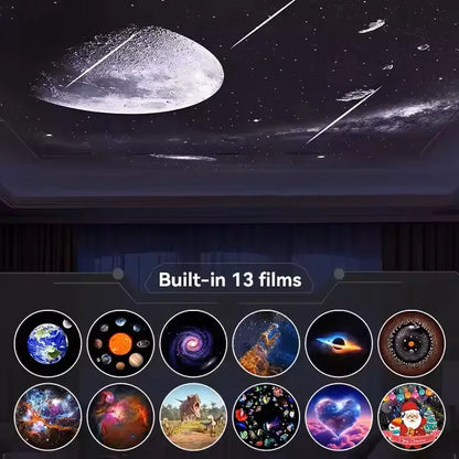 YDH-TKQ01 4K HD LED Light Projector  650 Lumens 720P 13 Galaxy Discs with Starry Projector Effect Portable Indoor Projector  4K