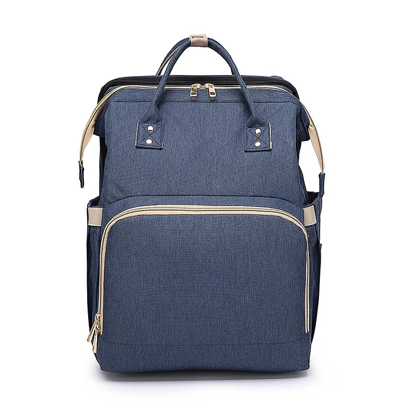 Mummy Maternity Nappy Bag Large Capacity Portable Folding Travel Beds Baby Stuff Mommy Bag Women Outdoor Stroller Backpack