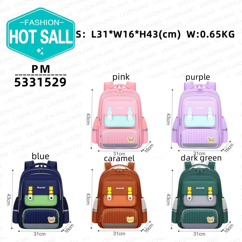 Fashion British Style School Bag Students 2-6 Years Old ridge protection Easy Storage Anti Water Backpack
