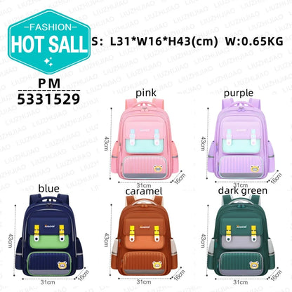 Fashion British Style School Bag Students 2-6 Years Old ridge protection Easy Storage Anti Water Backpack