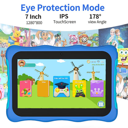 Hot Selling 7 Inch Android 11 Tablet Smart Touch Screen HD Used RAM 6+128GB for Educational Use for Children
