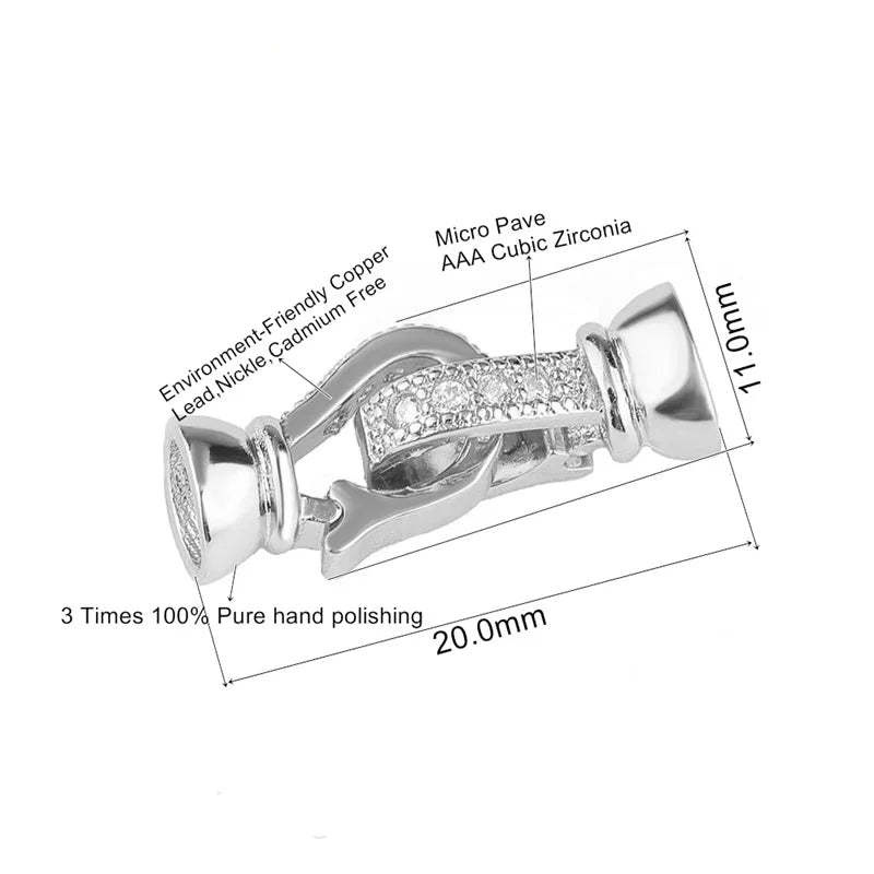JUYA DIY Handmade Jewelry Findings Cubic Zirconia Fastener Clasps Connectors Accessories For Fashion DIY Jewelry Making Supplies