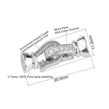 JUYA DIY Handmade Jewelry Findings Cubic Zirconia Fastener Clasps Connectors Accessories For Fashion DIY Jewelry Making Supplies
