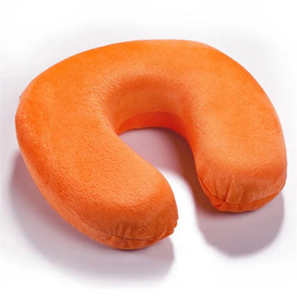 Memory Foam Neck Pillow Resting Head Neck U Shape Soft Travel Pillow For Office Train Rest Airplane 15 Colors Neck Pillows