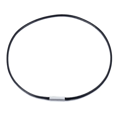 Choker for Men Black Rope Necklace with Magnetic buckle