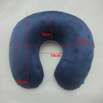 2PCs/lot  New U Shaped Travel Pillow Car Air Flight Inflatable Pillows Neck Support Headrest Cushion Soft Nursing Cushion Black