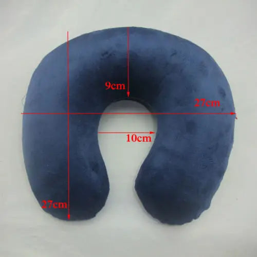 2PCs/lot  New U Shaped Travel Pillow Car Air Flight Inflatable Pillows Neck Support Headrest Cushion Soft Nursing Cushion Black