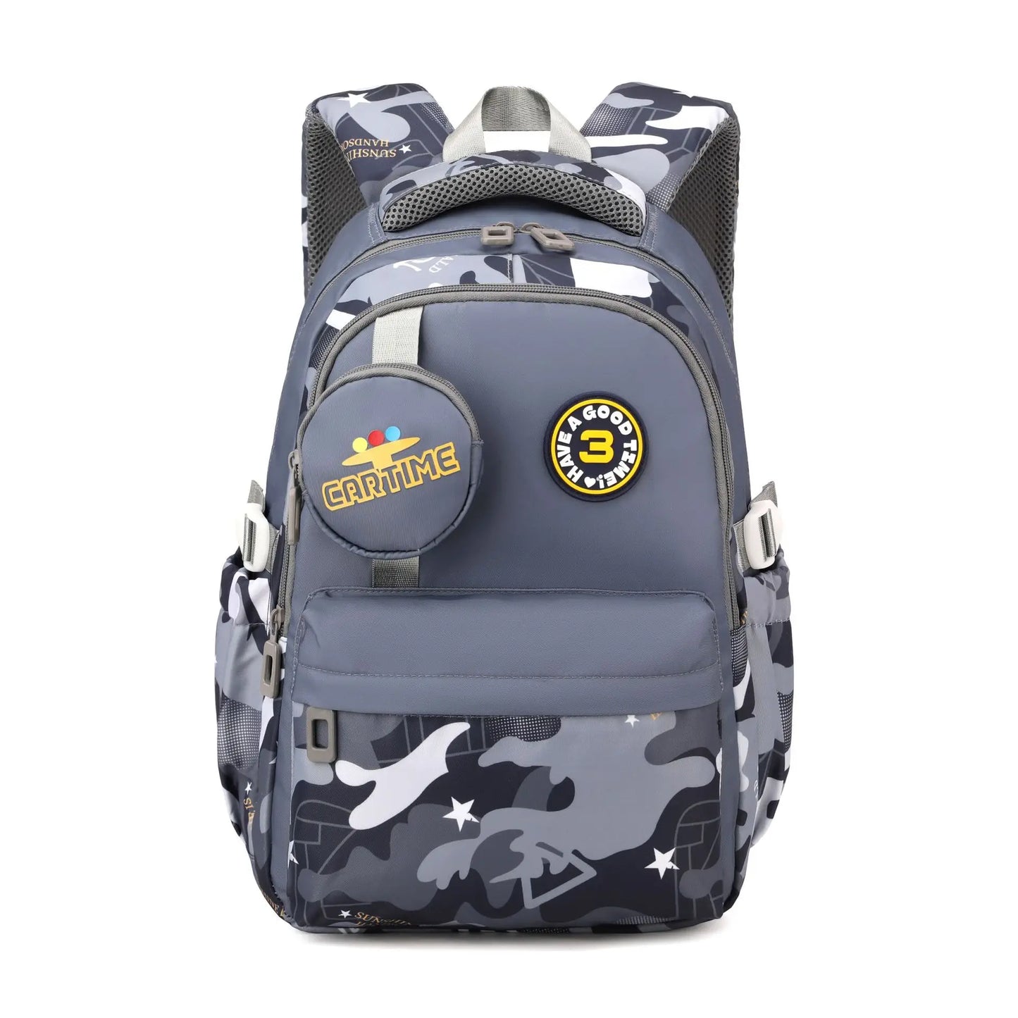 New Fashionable Waterproof Kindergarten Backpack Cute Boy/Girl Design Grade 2 Size Spine Protecting Zipper Closure Polyester