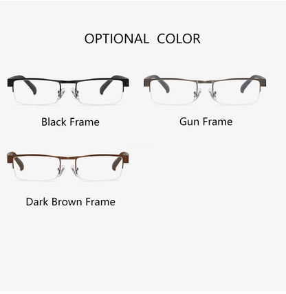 High Quality Men Titanium Alloy Eyeglasses Non Spherical 12 Layer Coated Lenses Reading Glasses+1.0 +1.5 +2.0 +2.5 +3.0 +3.5+4.0