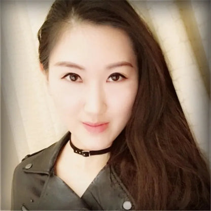 Chocker Gothic Punk Style Black Fake Leather Choker Necklaces Women Crew Neck Necklace Female Party Jewelry Party Gifts Trinkets