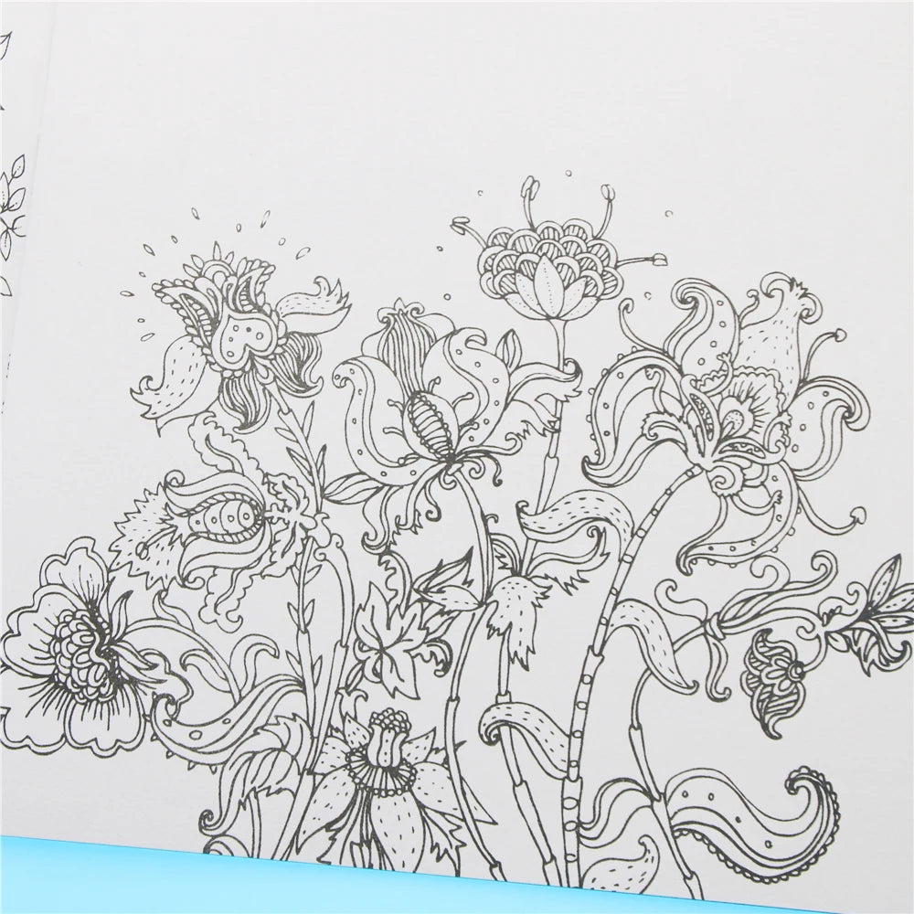 24 Pages Secret Garden English Edition Coloring Book for Children Adult Relieve Stress Kill Time Painting Drawing Book