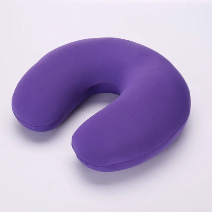 HazyBeauty Soild U Shaped Comfort Microbead Home Travel Car Neck Pillow Cushion Sleep Support Pain Relief Soft Nursing Cushion