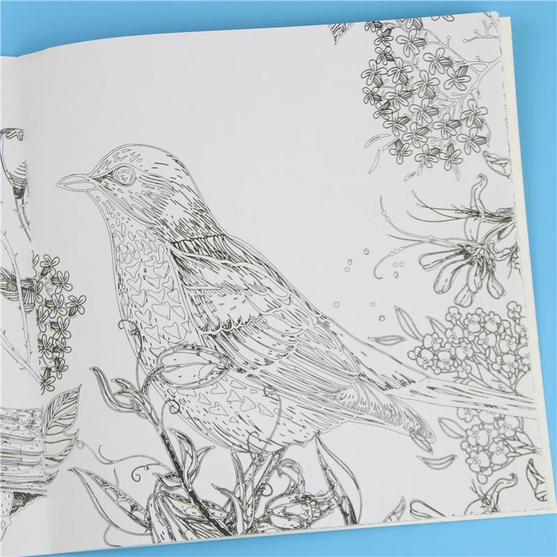 1 Pc 24 Pages Mandalas Flower Coloring Book for Children Adult Relieve Stress Kill Time Graffiti Painting Drawing Art Book