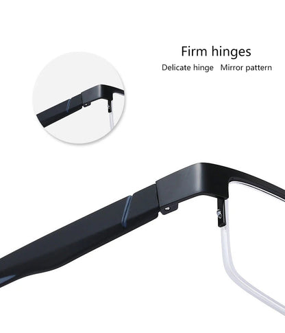 High Quality Men Titanium Alloy Eyeglasses Non Spherical 12 Layer Coated Lenses Reading Glasses+1.0 +1.5 +2.0 +2.5 +3.0 +3.5+4.0