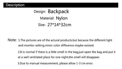 Women Backpack Designer High Quality Nylon Women Bag Fashion School Bags Large Capacity Knapsack Casual Travel Bags