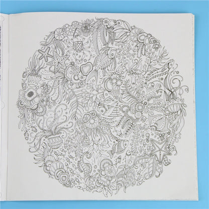 1 Pc 24 Pages Mandalas Flower Coloring Book for Children Adult Relieve Stress Kill Time Graffiti Painting Drawing Art Book