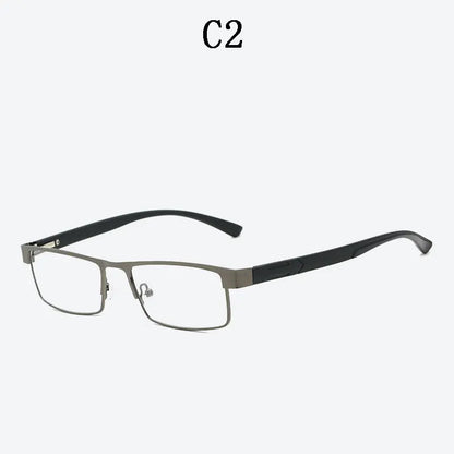 BOYSEEN Men Titanium alloy Reading Glasses Non spherical 12 Layer Coated lenses Retro Business Hyperopia Prescription Eyeglasses