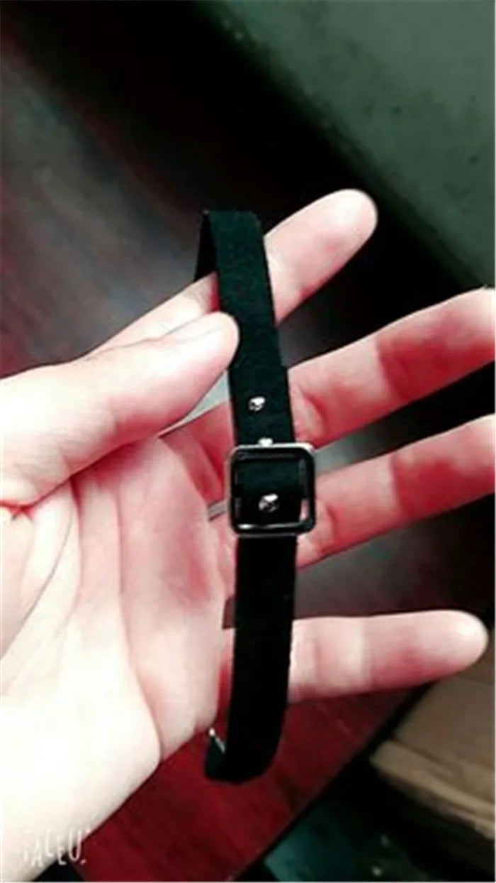 Chocker Gothic Punk Style Black Fake Leather Choker Necklaces Women Crew Neck Necklace Female Party Jewelry Party Gifts Trinkets