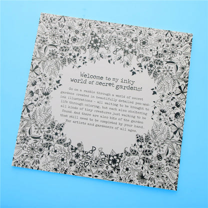 24 Pages Secret Garden English Edition Coloring Book for Children Adult Relieve Stress Kill Time Painting Drawing Book