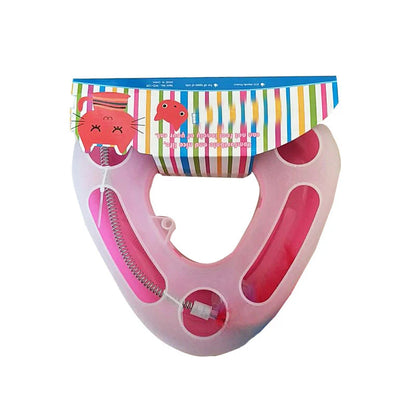 Cute Spring turntable Cat Training Toy Funny Tranining Amusement Turntable Feather Cat Toys Small Dog Interactive Pet Supplies