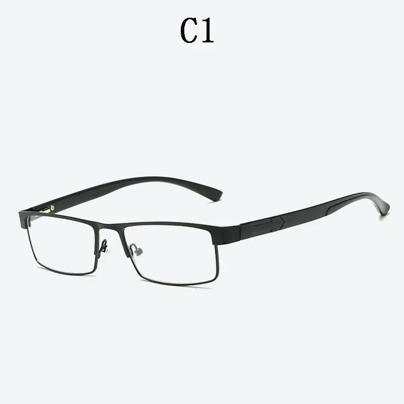 BOYSEEN Men Titanium alloy Reading Glasses Non spherical 12 Layer Coated lenses Retro Business Hyperopia Prescription Eyeglasses