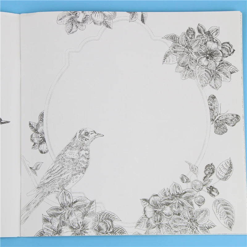 1 Pc 24 Pages Mandalas Flower Coloring Book for Children Adult Relieve Stress Kill Time Graffiti Painting Drawing Art Book