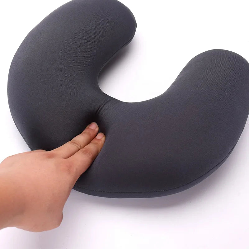 HazyBeauty Soild U Shaped Comfort Microbead Home Travel Car Neck Pillow Cushion Sleep Support Pain Relief Soft Nursing Cushion