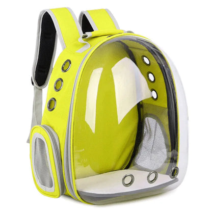 Large Capacity Transparent Outdoor Pet Carrier Bag Portable Cat Dog Tote Backpack Zipper Breathable Sturdy for Travel Transport